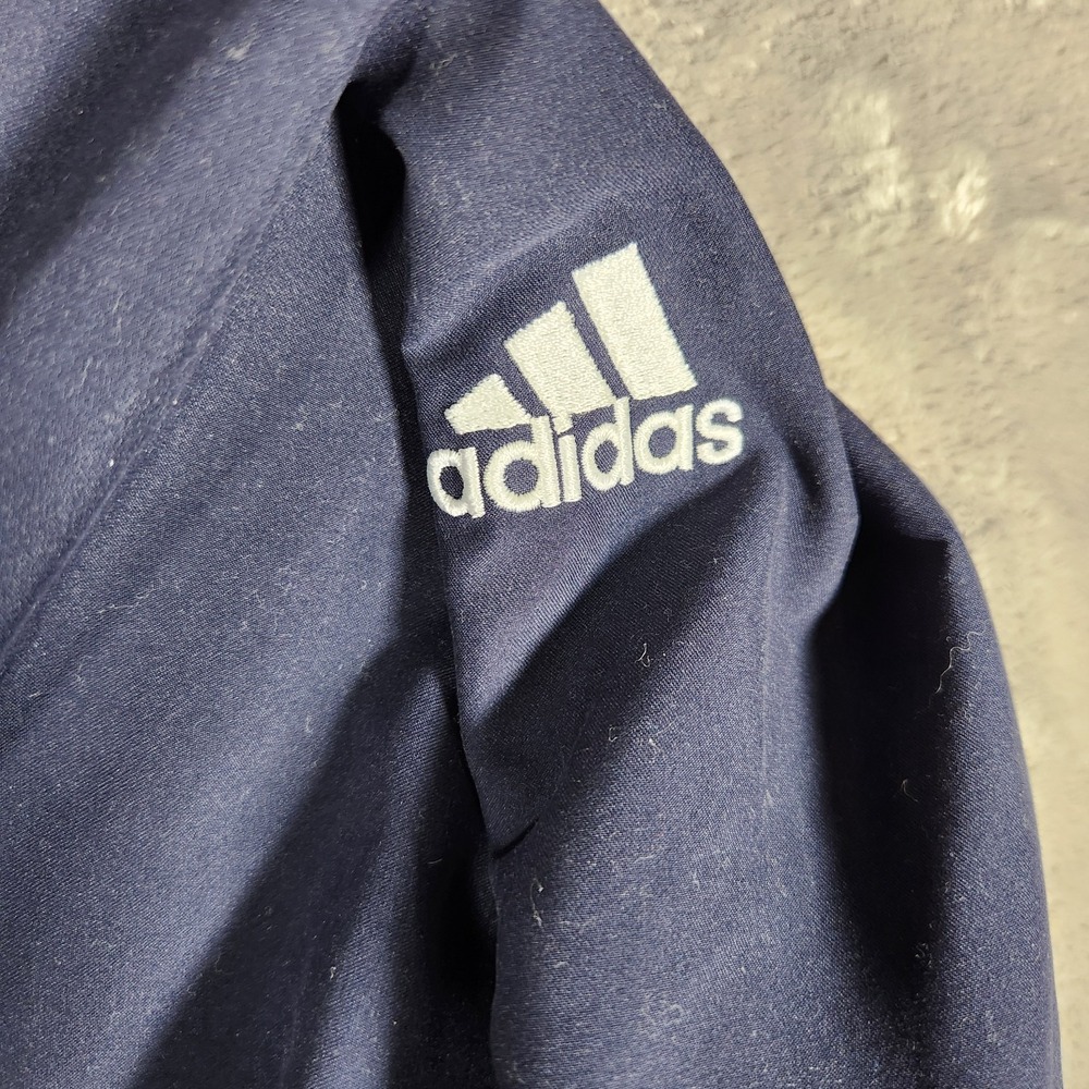 Adidas Climaproof Wind Men's XL Blue Contrast Zip Pockets Longsleeve Pullover - Picture 4 of 11